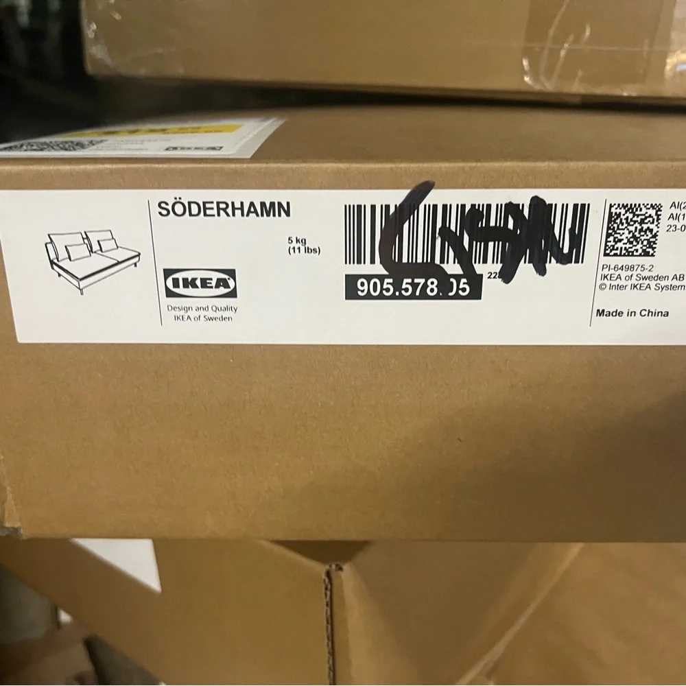 SÖDERHAMN 905.578.05 Cover for sofa section Tallmyra light green NEW